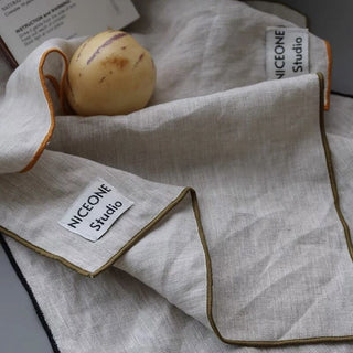 Set of 3 Logo-Printed Linen Kitchen Cloths