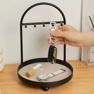 Iron Leather Accessory Key Stand Tray  Storage Tray for Small Items