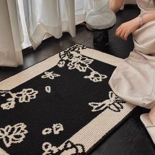 Elegant Flower Design Door Mat 2 Sizes: 50x80cm and 60x90cm