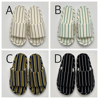 Striped Open Toe Soft Room Shoes  Indoor Slippers