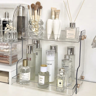 Acrylic Two-Tier Lightweight Cosmetic Storage Rack