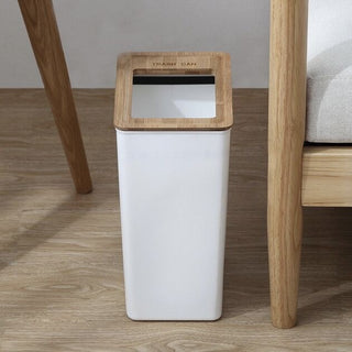 Wood x White Slim Dustbin  2 Types