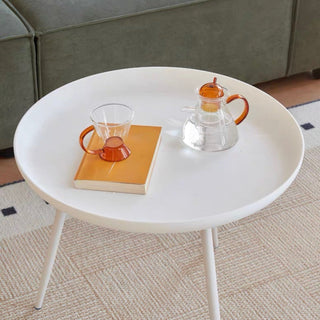 Monochrome Simple Round Side Table  Sofa Table