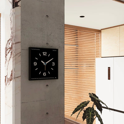 Square Frame Monotone Clock  Wall Clock