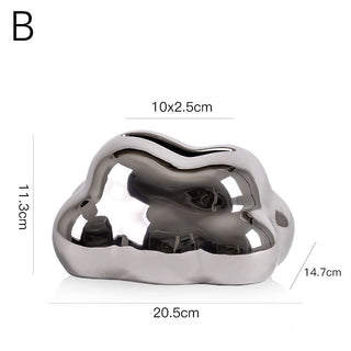Cloud-shaped ceramic tissue casein  cloud motif