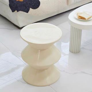 Zigzag Round Three-Tier Side Table Stool