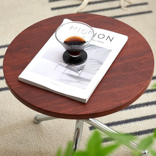 Silver Twist Leg Round Mini Side Table