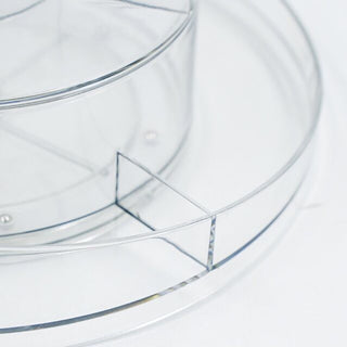 360 Degree Rotating Clear Round Cosmetic Storage Tray