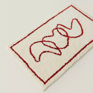 Red Line Nuance Art Door Mat  50 x 80 cm Absorbent Non-slip Tufted