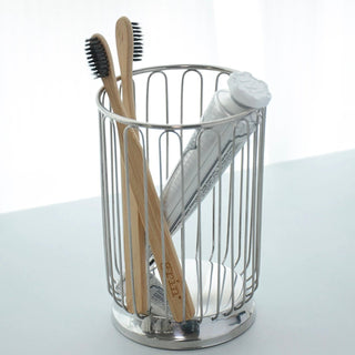 Stainless steel silver brush stand pen holder cutlery