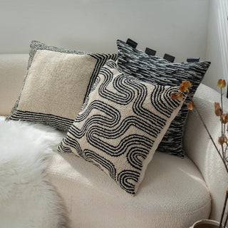 Beige Black Mix Cushion Cover  45 x 45 cm