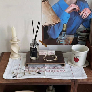 Simple Wood Accessory Tray Plate Brown