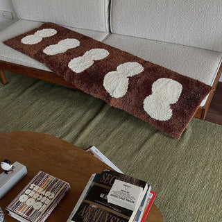 Monochrome Dot Motif Long Rug Mat Absorbent 50 x 160 cm Kitchen Mat