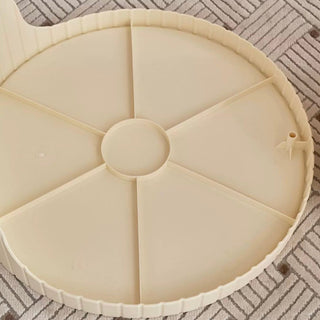 Ivory Round Side Table Nesting Table Storage