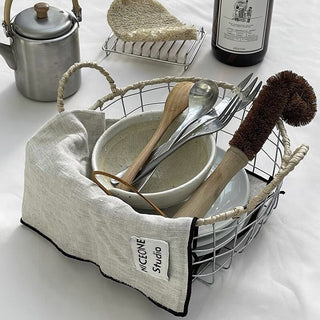 Handled Iron Mini Basket Storage Basket