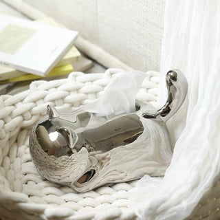 Lying Down Cat Ceramic Tissue Case  Cat Tissue Box