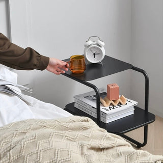 Iron Frame Two-Tier Side Table  Storage Rack Coffee Table