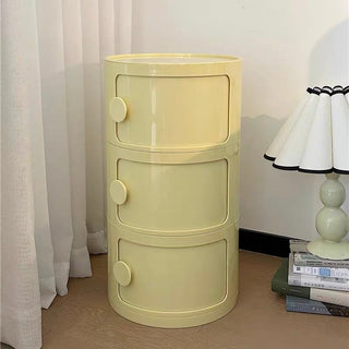 Round Three-Tier Storage Cylindrical Rack Side Table