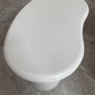Cloud-based White Cream Stool Chair Side Table