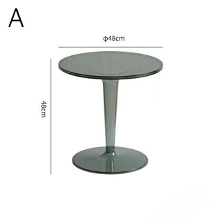 Clear Color Compact Round Side Table