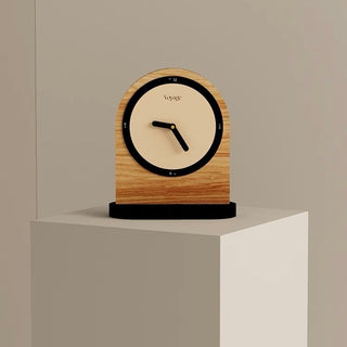 Wood Bicolor Clock Table Clock Silent