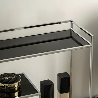 Silver Frame Multi-Tier Storage Display Rack  Monotone Perfume Storage