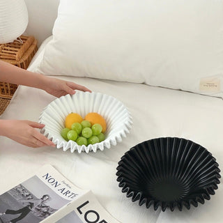 Modern Pleated Design Large Fruit Tray  Basket Storage Tray