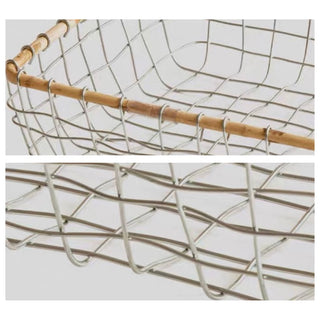 Set of 2  Iron Square Basket Storage Basket