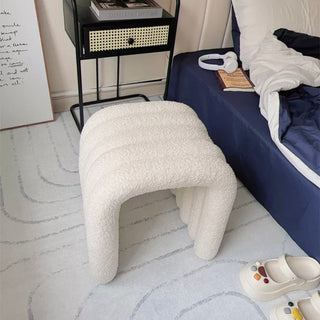 Boucle Arch-shaped Stool Dresser Chair Ottoman stool-006175