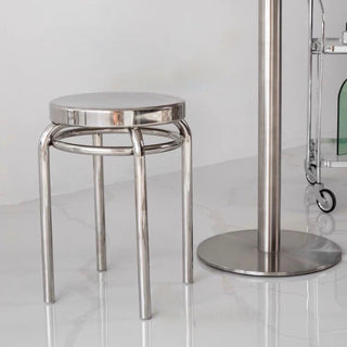 Stainless Steel Round Stool Side Table