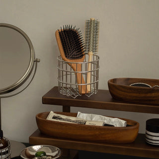 Set of 2  Stainless Steel Wire Round Baskets