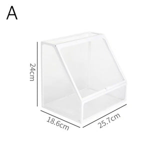 piece set Clear White Cosmetic Storage Box