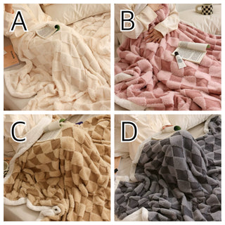Argyle pattern blanket single size 150 x 200 cm blanket for protection against air conditioning.
