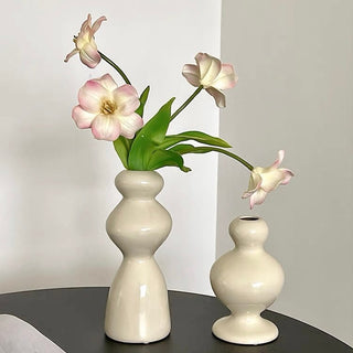 Monochrome Ceramic Flower Vase