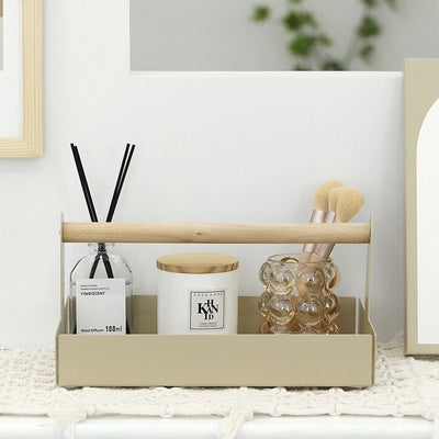 Wood Accessory Tray with Handle
