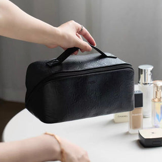 Simple Leather Large Capacity Cosmetic Storage Pouch  Travel Pouch