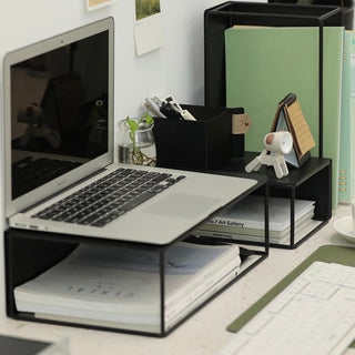 Iron Multifunctional Storage Monitor Stand Bookstand