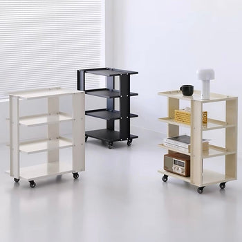 Wheeled Four-Tier Rack Side Table