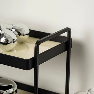 Black Frame Three-Tier Storage Display Rack  Monotone
