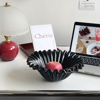 Modern Pleated Design Large Fruit Tray  Basket Storage Tray