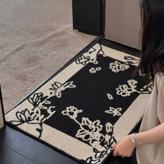 Elegant Flower Design Door Mat 2 Sizes: 50x80cm and 60x90cm