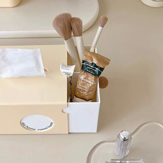 Cheese motif multi-functional tissue case   also suitable for storing remote controls and small items.