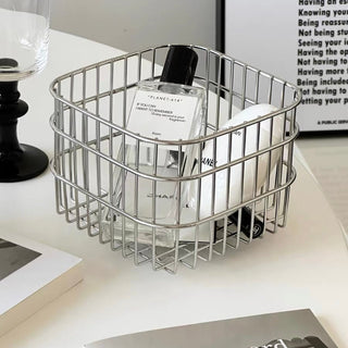 Set of 2  Stainless Steel Wire Mini Baskets