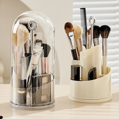 360 Degree Rotating Brush Stand with Cover    Pen Holder