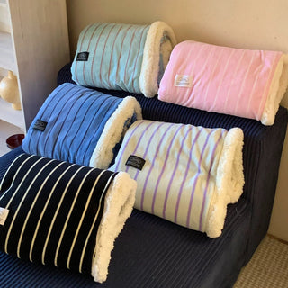 Color Stripe Pattern Fluffy Soft Blanket 100 x 150 cm Blanket Throw