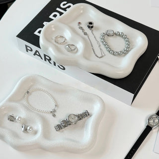 Cloud-type ceramic accessory tray 4 types in total plate