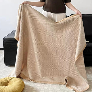 Herringbone pattern Simple knit blanket 130 x 170 lap blanket