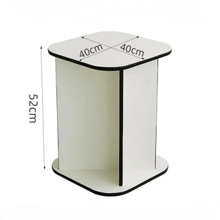 way Black Edge Magazine Rack Side Table Storage White Monotone
