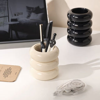 Donut Tube Four-Tier Brush Stand  Pen Holder