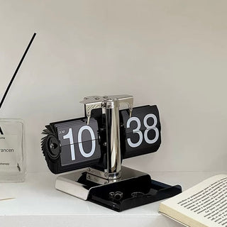 Flip Stand Clock with Storage Tray   in   Table Clock